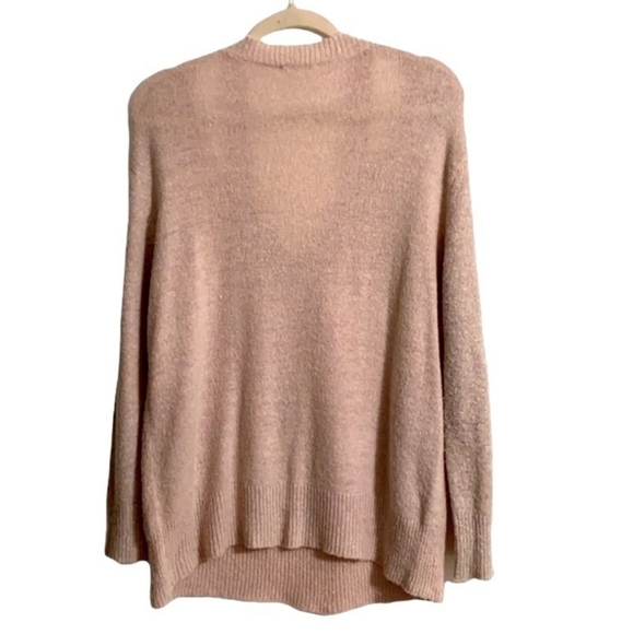 Cotton Candy LA Lightweight  Loose Fit Light Blush Pink Sweater Cut Out Size S/ - Picture 2 of 5